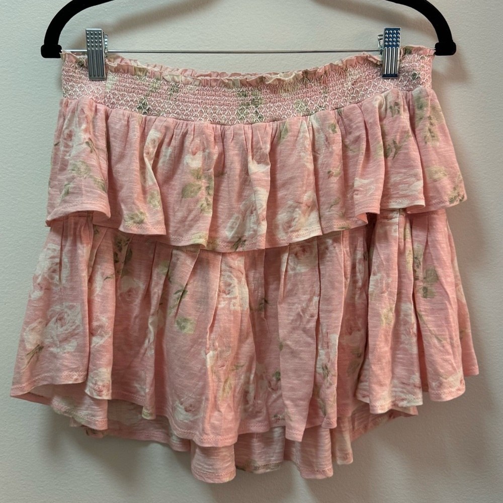 LoveShackFancy Floral Ruffle Mini Skirt - Picture 3 of 3